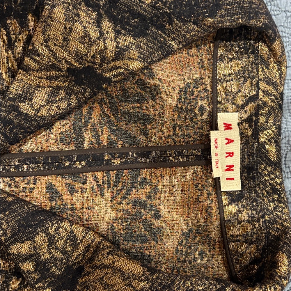 Marni Black and Gold Textured Fabric